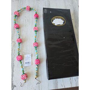 Vintage‎ radko AS IS Carnation Rose garland Xmas flower decor